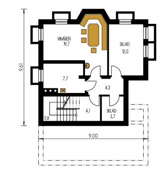 Floor plan of basement - EXCLUSIV 240